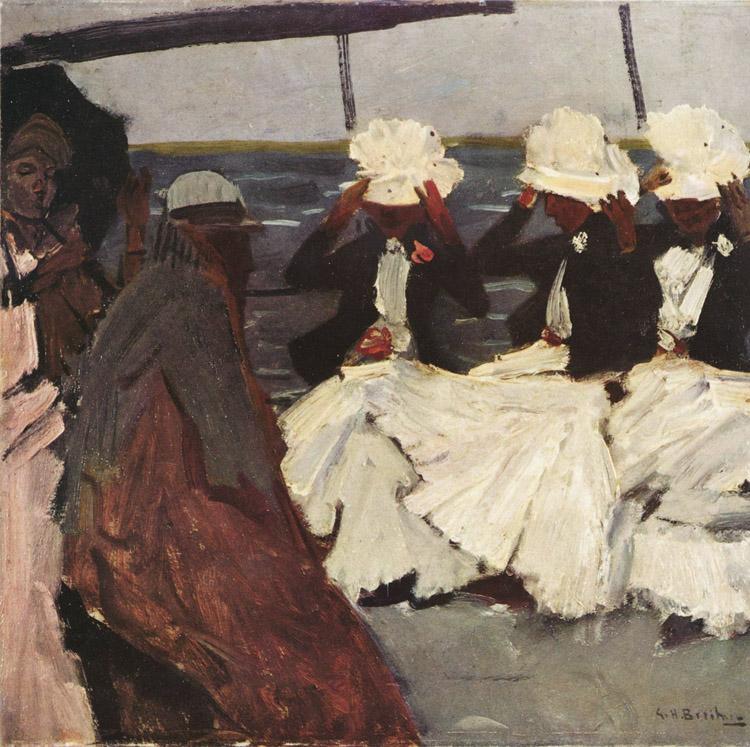 George Hendrik Breitner Three Women on Board (nn02) France oil painting art